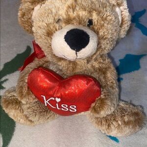 Plush Teddy Bear with Red Heart